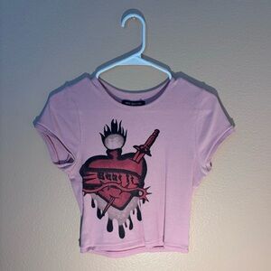 Urban Outfitters beat it printed pink tee